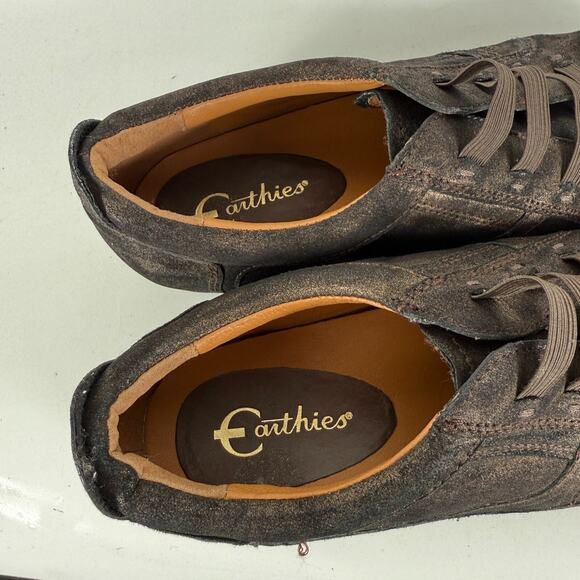 Earthies Ronda Rock Elastic Walker Sneakers Womens 9 Brown Low Top Slip-On Shoes - Picture 9 of 10